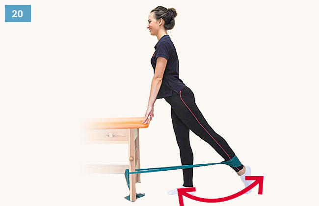 Ćwiczenie wzmacniające mięśnie pośladkowe i grupy tylnej uda w pozycji stojącej