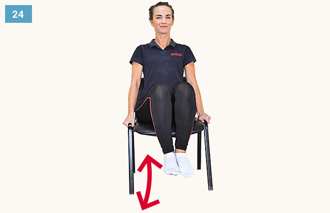 Ćwiczenie wzmacniające mięśnie grupy przedniej uda oraz mięśnie brzucha