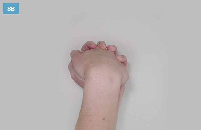 Ćwiczenie zgięcia splecionych nagrastków