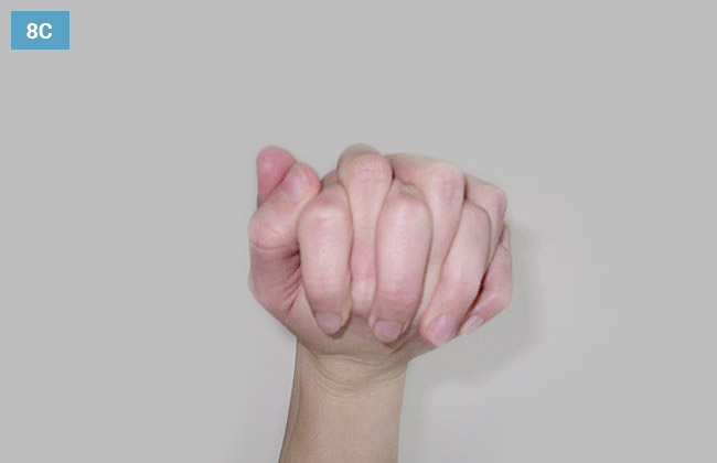 Ćwiczenie zgięcia splecionych nagrastków